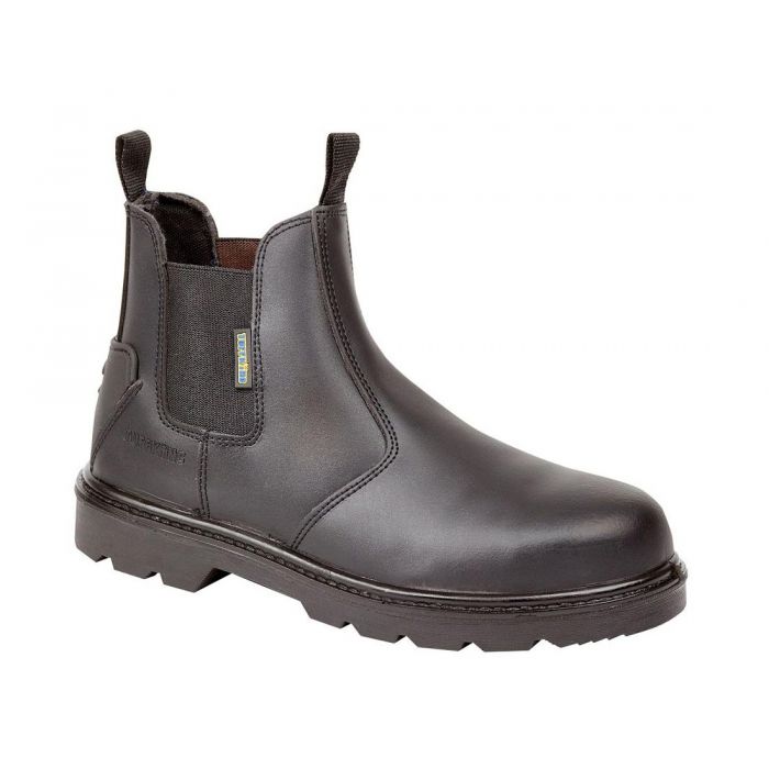 black leather dealer boots